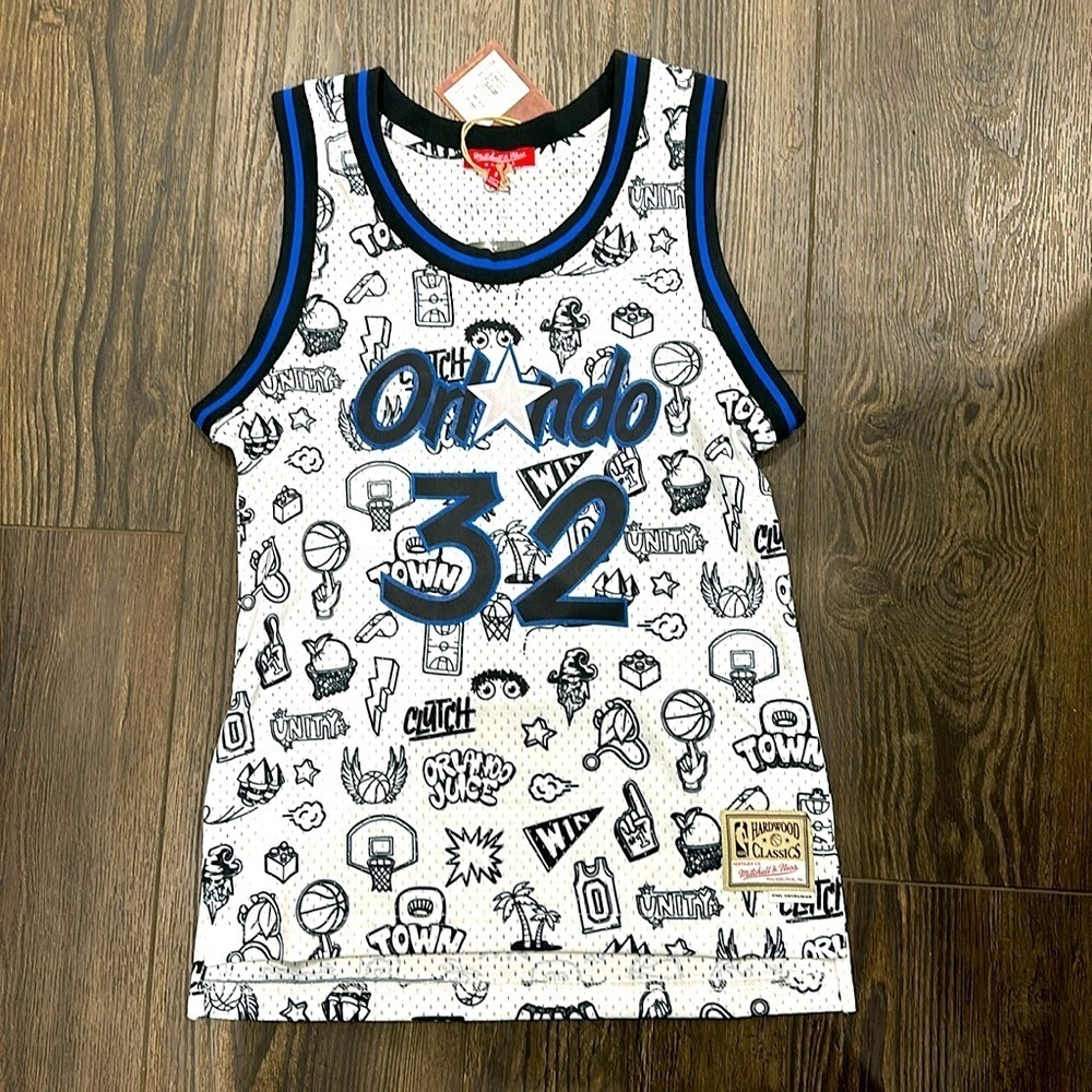 Women's Orlando Magic Shaquille O'Neal Mitchell & Ness Doodle Swingman Jersey S